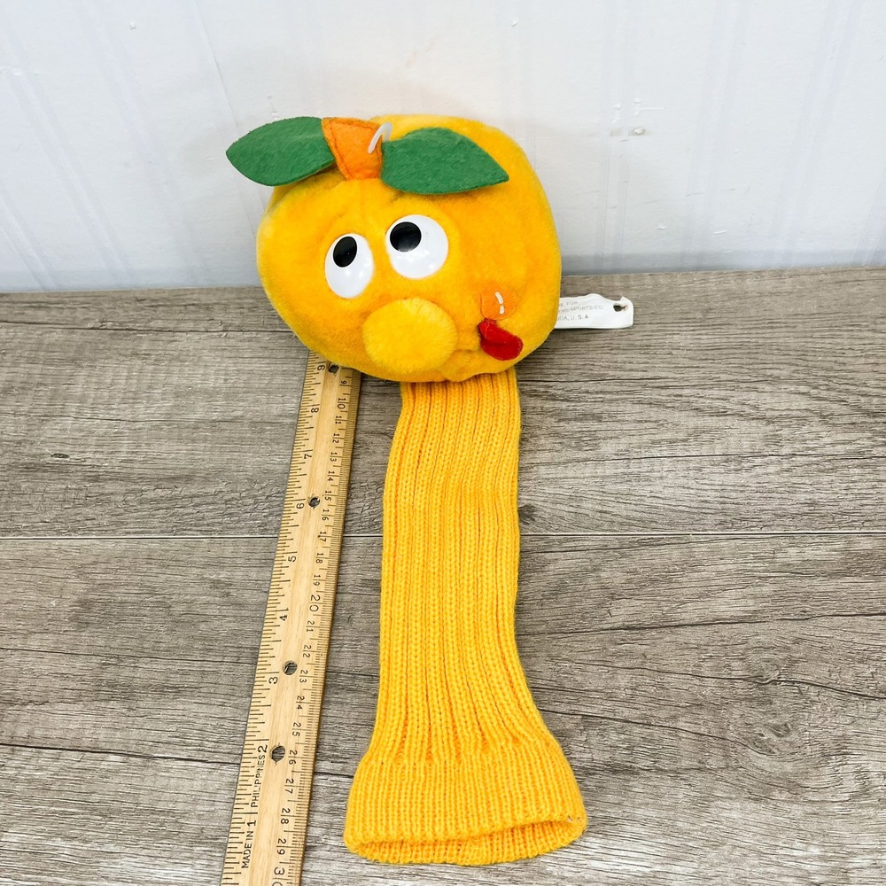 Vintage Masters Sports Co Orange Fruit Plush Golf Club Head Cover Novelty Derpy - Picture 2 of 11